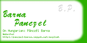 barna panczel business card
